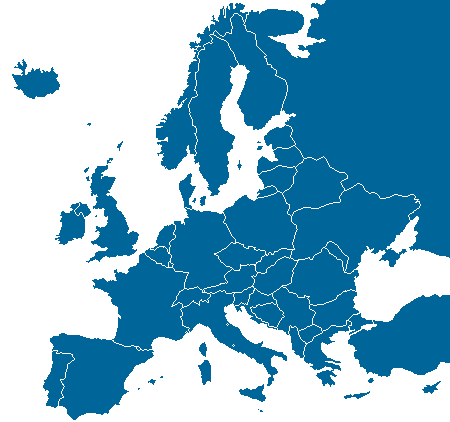 Karte Europa bw Lander Europe